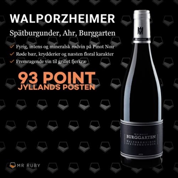 2019 Walporzheimer, Spätburgunder, Weingut Burggarten, Ahr, Tyskland